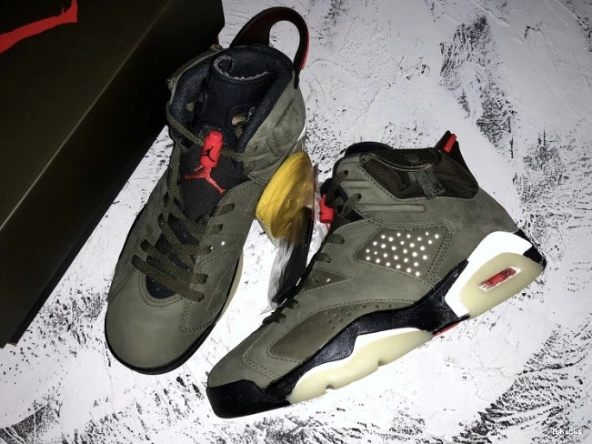 Cheap TBK Medium x Jordan Air Olive Scott 6 CN1084-200 Travis 0709